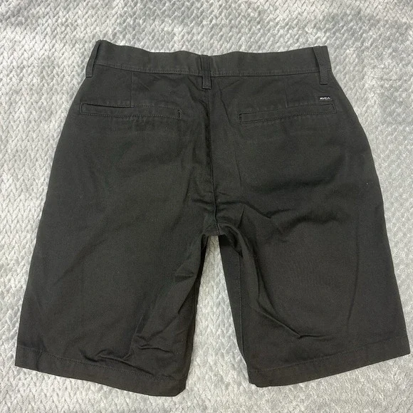 RVCA Men's 29 The Weekend Stretch Chino Short Shorts Black Casual 9in Inseam - Picture 3 of 9